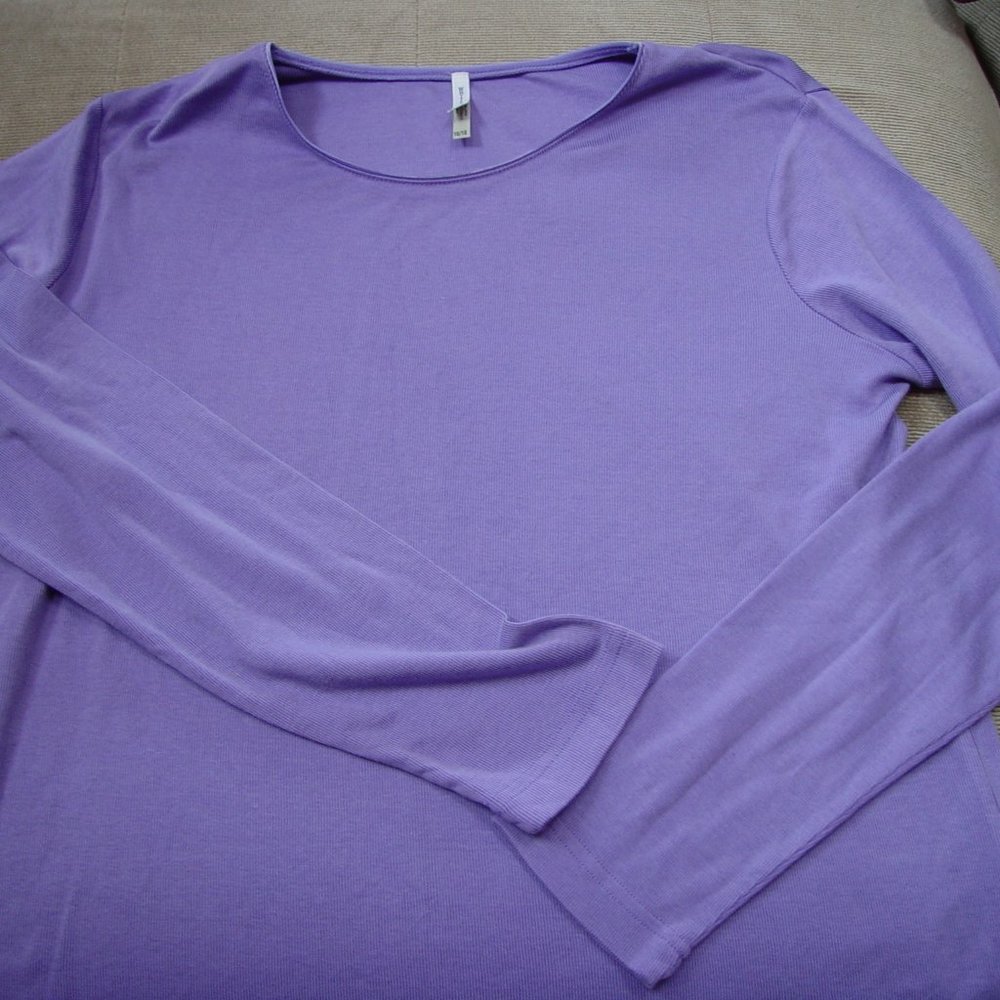 Purple Knit Top White Stag